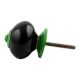 Black Round Green Fitting Ceramic Knob